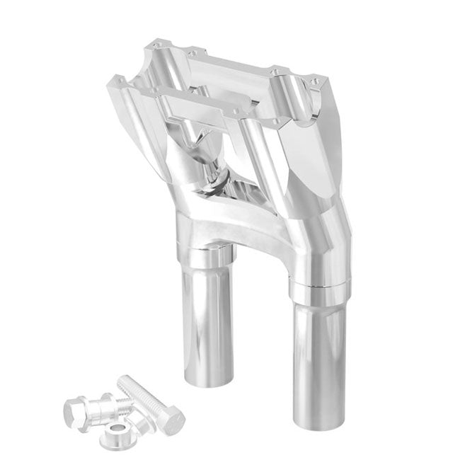 1" Topless Isolated & Kickback Risers 8" Rise, Raw - 18+ Softail & Touring Risers Kraus Motor Co.