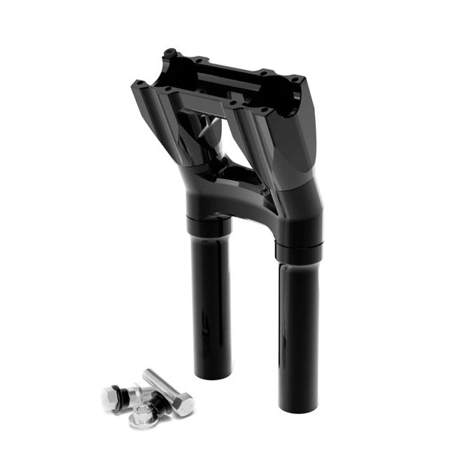 Kraus Motor Co. 1" Topless Isolated & Kickback Risers 10" Rise, Black - 18+ Softail & Touring Risers Kraus Motor Co.