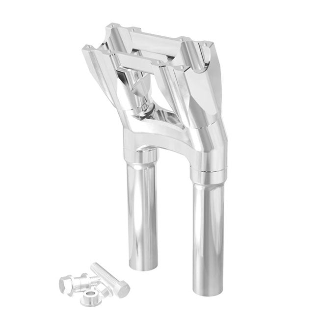 Kraus Motor Co. 1" Topless Isolated & Kickback Risers 10" Rise, Raw - 18+ Softail & Touring Risers Kraus Motor Co.