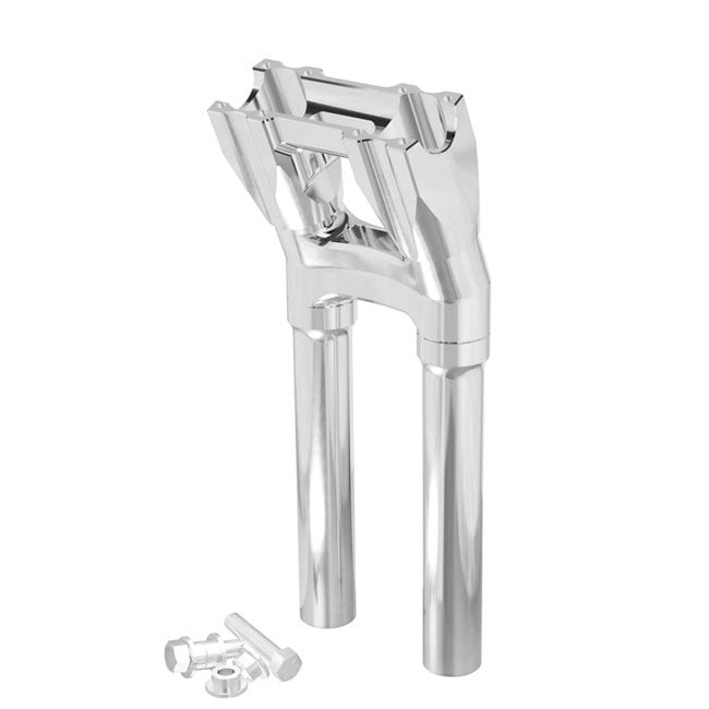 Kraus Motor Co. 1" Topless Isolated & Kickback Risers 12" Rise, Raw - 18+ Softail & Touring Risers Kraus Motor Co.