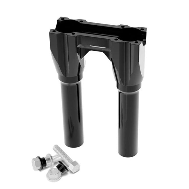 1" Topless Isolated Straight Risers 8" Rise, Raw - 18+ Softail & Touring Risers Kraus Motor Co.