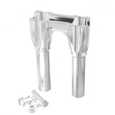 1" Topless Isolated Straight Risers 8" Rise, Raw - 18+ Softail & Touring Risers Kraus Motor Co.