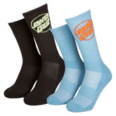 Santa Cruz Partial Dot sock pacific blue&black Socks Santa Cruz