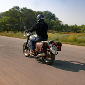 Trip Machine, Legacy Saddlebag set. Cognac TOURING LUGGAGE Tripmachine