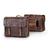 Trip Machine, Legacy Saddlebag set. Cognac TOURING LUGGAGE Tripmachine