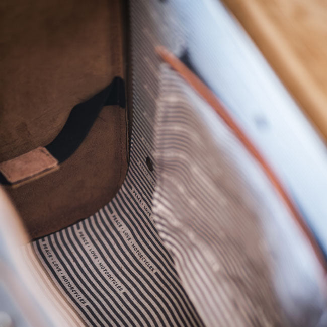 Trip Machine, Legacy Saddlebag set. Cognac TOURING LUGGAGE Tripmachine
