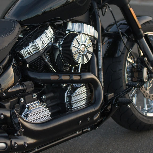 Arlen Ness, Stage 1 Big Sucker air cleaner kit. 10-Gauge Chr Arlen Ness
