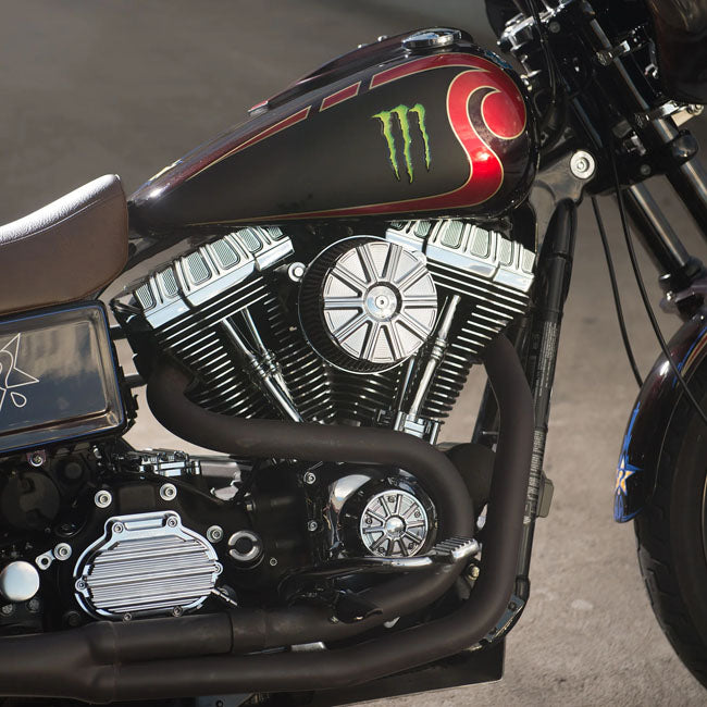 Arlen Ness, Stage 1 Big Sucker air cleaner kit. 10-Gauge Chr Arlen Ness