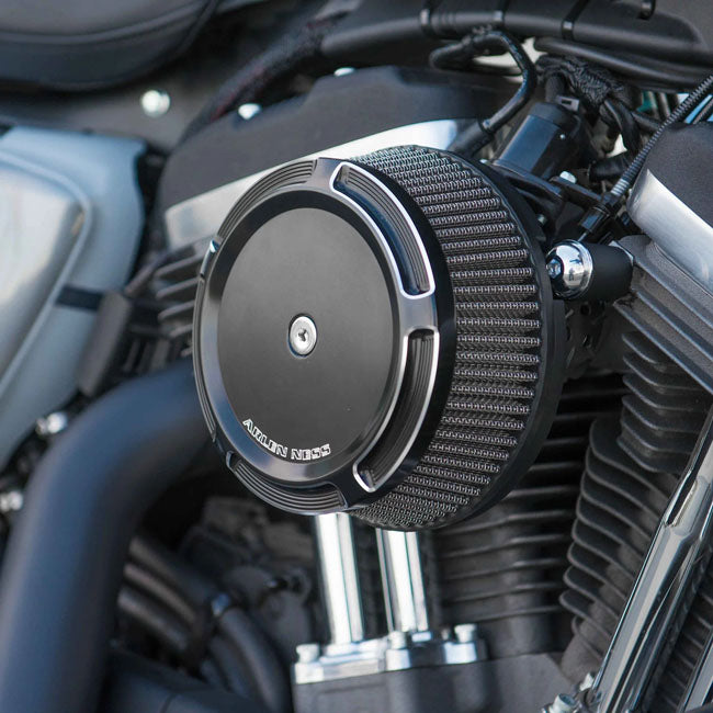 Arlen Ness, Stage 1 Big Sucker air cleaner kit. Black Bevel Arlen Ness