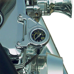 Arlen Ness, oil pressure gauge kit. Smooth. Shield logo Arlen Ness
