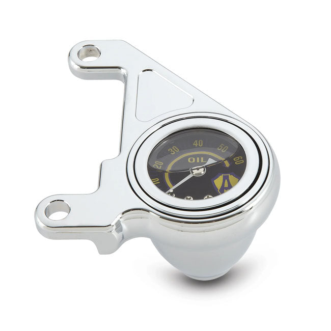 Arlen Ness, oil pressure gauge kit. Smooth. Shield logo Arlen Ness