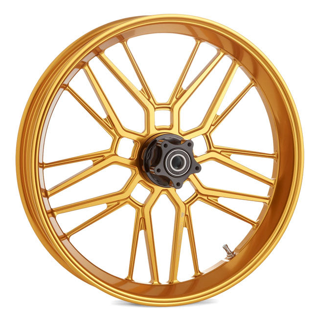 Arlen Ness Split Spoke Forged Wheels, Gold - 21" x 3.50" Rear Wheels 18 Inch Arlen Ness
