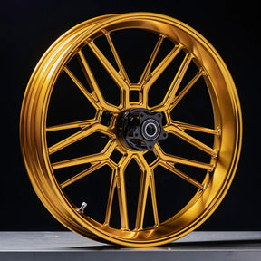 Arlen Ness Split Spoke Forged Wheels, Gold - 21" x 5.50" Rear Wheels 18 Inch Arlen Ness