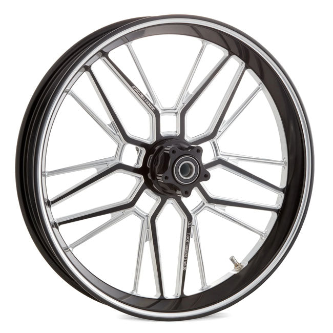 Arlen Ness Split Spoke Forged Wheels, Contrast - 18" x 5.50" Rear Wheels 18 Inch Arlen Ness