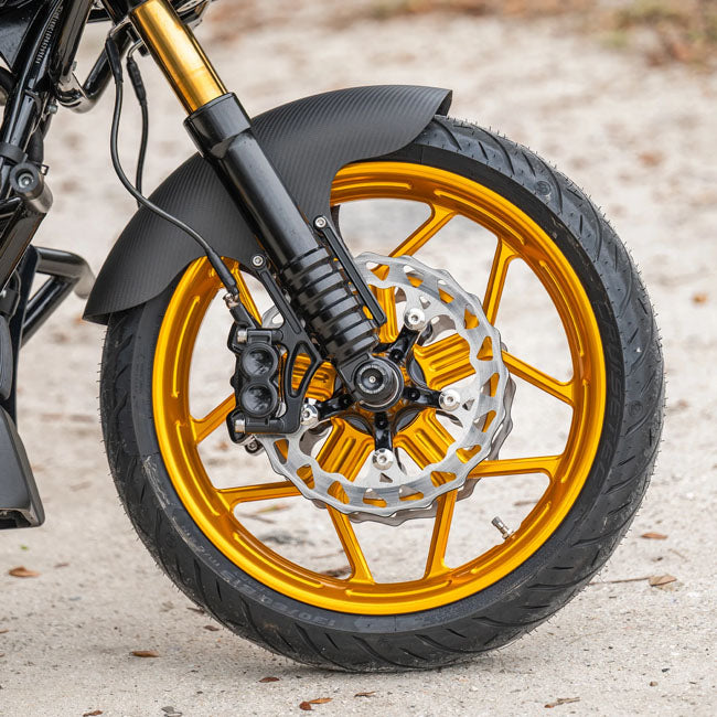 Arlen Ness Speed 5 Forged Wheels, Gold - 21 x 3.50" (RIM ONLY) Front Wheels 21 Inch Arlen Ness