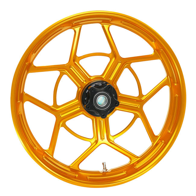 Arlen Ness Speed 5 Forged Wheels, Gold - 21 x 3.50" (RIM ONLY) Front Wheels 21 Inch Arlen Ness