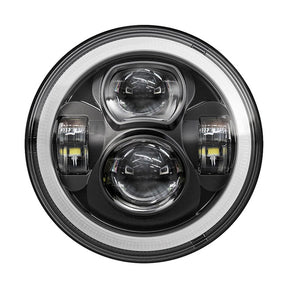 Bright, 7" Doubler LED headlamp unit. Black HEADLAMP LENSES Mcs