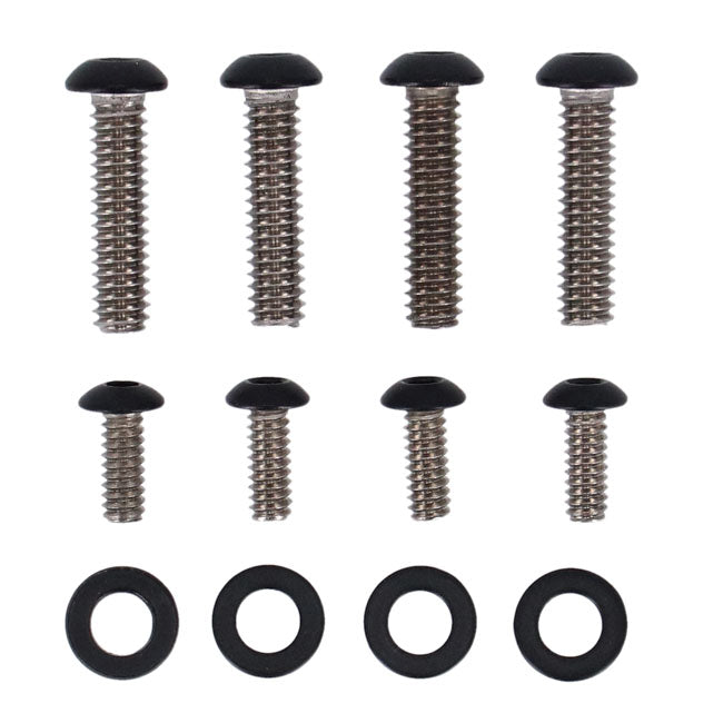 Screws4Bikes, bolt kit, handlebar switches. Matte black BUILDERS FASTENER SETS Screws4 Bikes