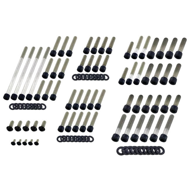 Screws4Bikes, engine bolt kit. Titan 2Drive. Black BUILDERS FASTENER SETS Screws4 Bikes