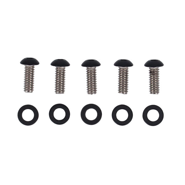 Screws4Bikes, bolt kit, derby cover. Matte black BUILDERS FASTENER SETS Screws4 Bikes