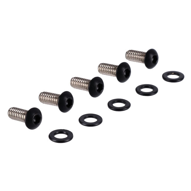 Screws4Bikes, bolt kit, derby cover. Matte black BUILDERS FASTENER SETS Screws4 Bikes