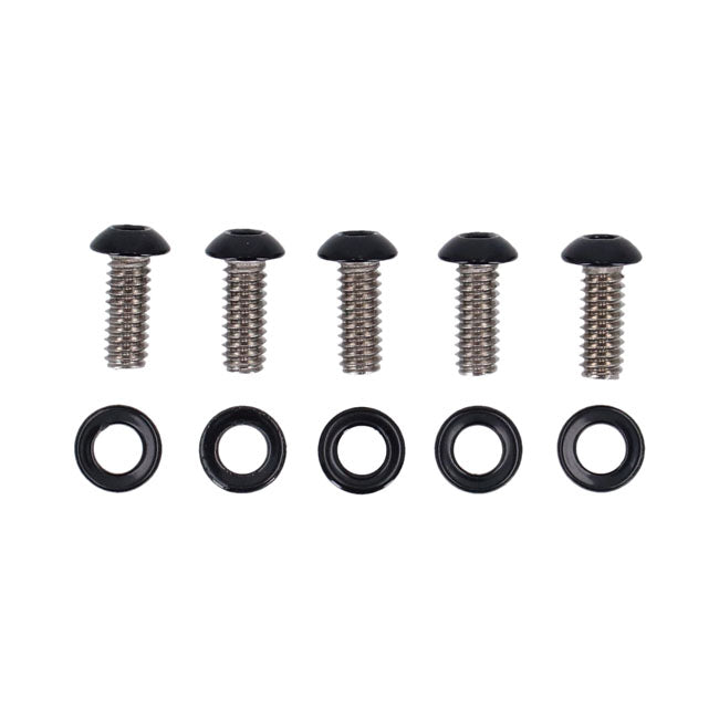 Screws4Bikes, bolt kit, derby cover. Gloss black BUILDERS FASTENER SETS Screws4 Bikes