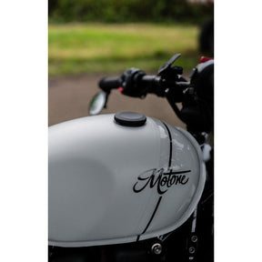 Motone, Jetson dished low profile gas cap. Black Gas Cap Motone