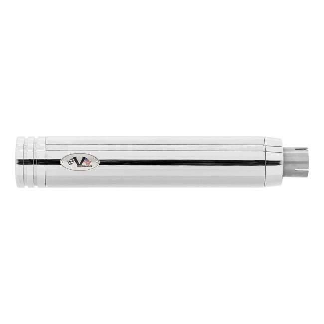 V Performance, 114mm Double Ring slip-on mufflers. Chrome EXHAUST SLIP-ONS AND MUFFLERS V Performance
