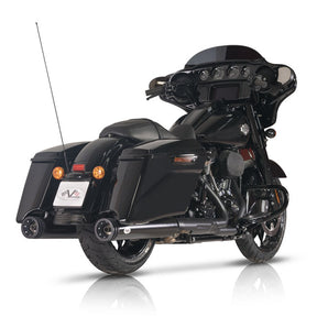 V Performance, 114mm Double Ring slip-on mufflers. Black Cer EXHAUST SLIP-ONS AND MUFFLERS V Performance