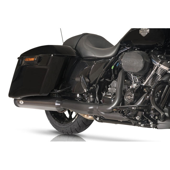V Performance, 114mm Double Ring slip-on mufflers. Black Cer EXHAUST SLIP-ONS AND MUFFLERS V Performance
