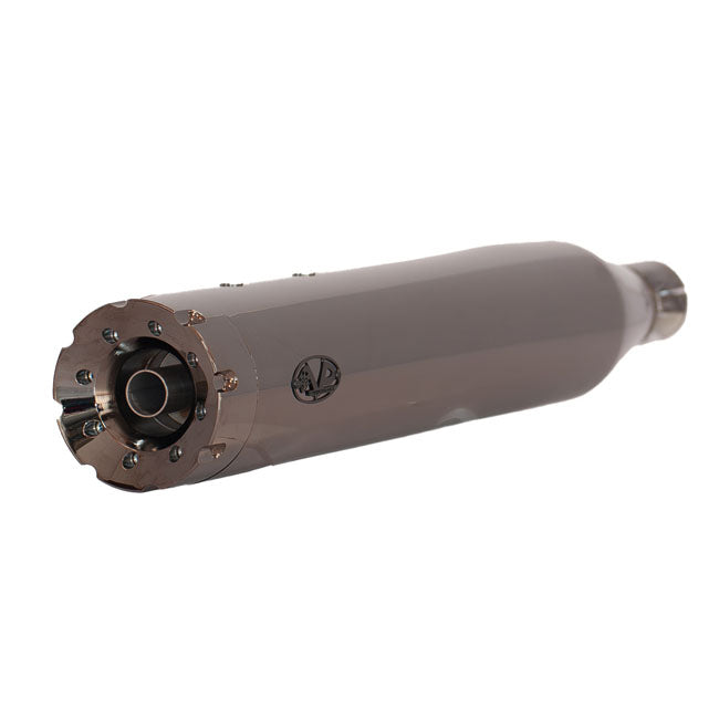 V Performance, 114mm Revolver slip-on mufflers. Black Chrome EXHAUST SLIP-ONS AND MUFFLERS V Performance