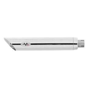 V Performance, 80mm Slash Cut slip-on mufflers. Chrome EXHAUST SLIP-ONS AND MUFFLERS V Performance