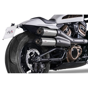 V Performance, 2-2 muffler set Sportster S. Silver EXHAUST SLIP-ONS AND MUFFLERS V Performance