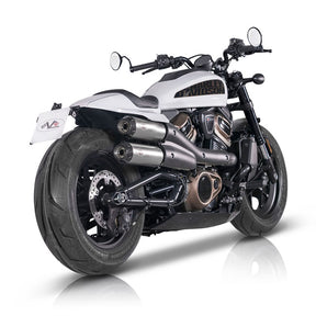 V Performance, 2-2 muffler set Sportster S. Silver EXHAUST SLIP-ONS AND MUFFLERS V Performance