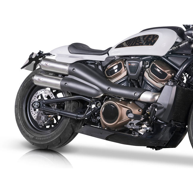 V Performance, 2-2 muffler set Sportster S. Silver EXHAUST SLIP-ONS AND MUFFLERS V Performance