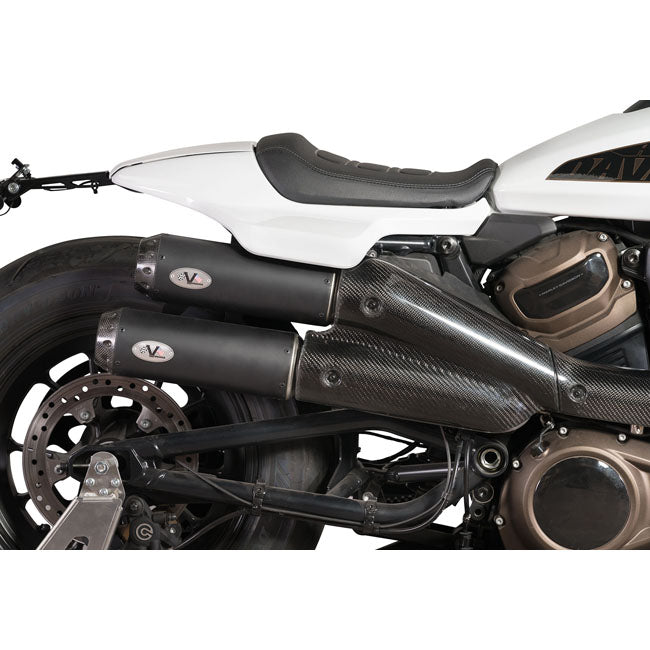V Performance, 2-2 muffler set Sportster S. Black EXHAUST SLIP-ONS AND MUFFLERS V Performance
