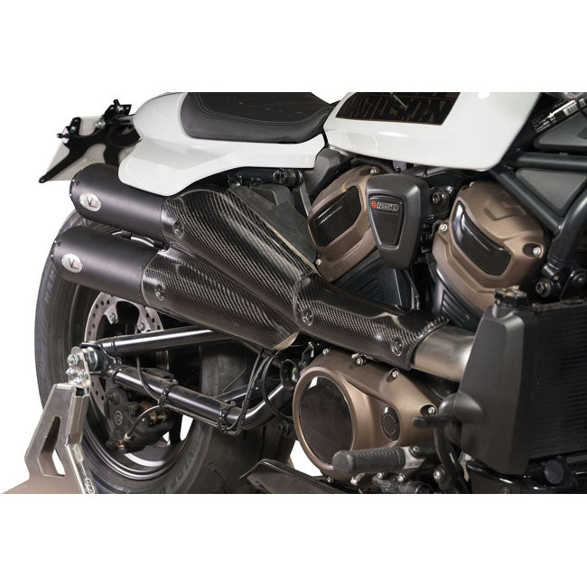 V Performance, 2-2 muffler set Sportster S. Black EXHAUST SLIP-ONS AND MUFFLERS V Performance