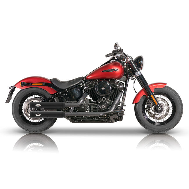 V Performance, ''Double Ring'' slip-on muffler set. Black EXHAUST SLIP-ONS AND MUFFLERS V Performance