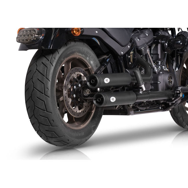 V Performance, ''Double Ring'' slip-on muffler set. Black EXHAUST SLIP-ONS AND MUFFLERS V Performance