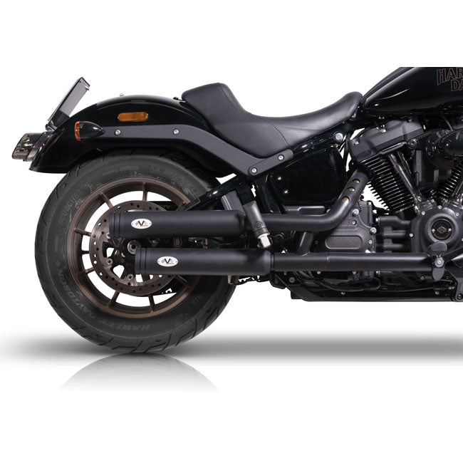 V Performance, ''Double Ring'' slip-on muffler set. Black EXHAUST SLIP-ONS AND MUFFLERS V Performance