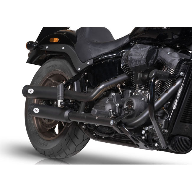 V Performance, ''Double Ring'' slip-on muffler set. Black EXHAUST SLIP-ONS AND MUFFLERS V Performance