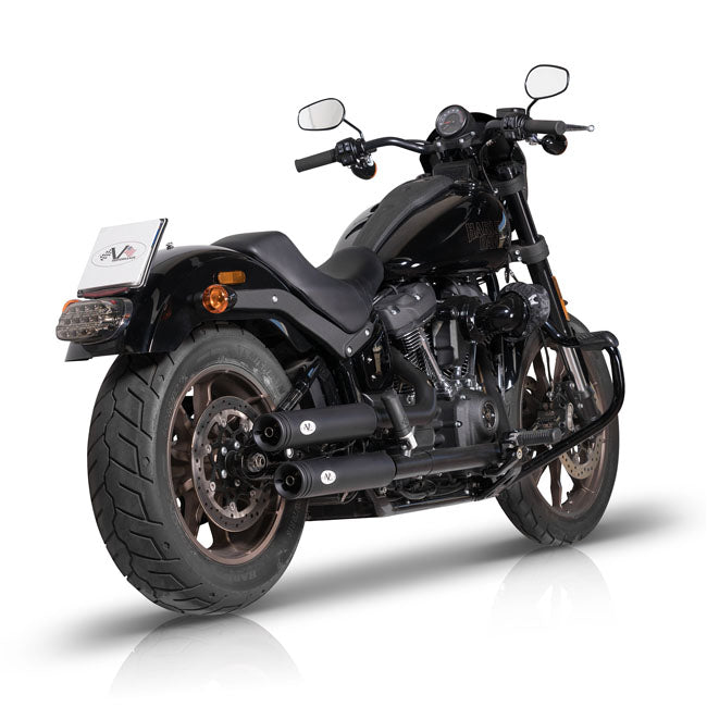 V Performance, ''Double Ring'' slip-on muffler set. Black EXHAUST SLIP-ONS AND MUFFLERS V Performance