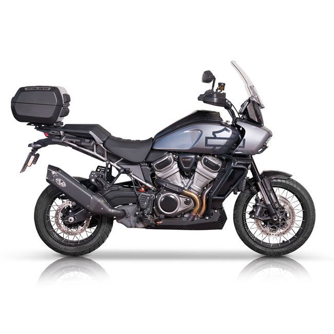 V Performance, Tourance slip-on muffler Pan America. Black EXHAUST SLIP-ONS AND MUFFLERS V Performance