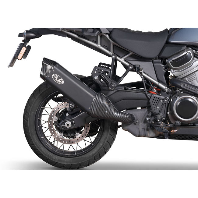 V Performance, Tourance slip-on muffler Pan America. Black EXHAUST SLIP-ONS AND MUFFLERS V Performance