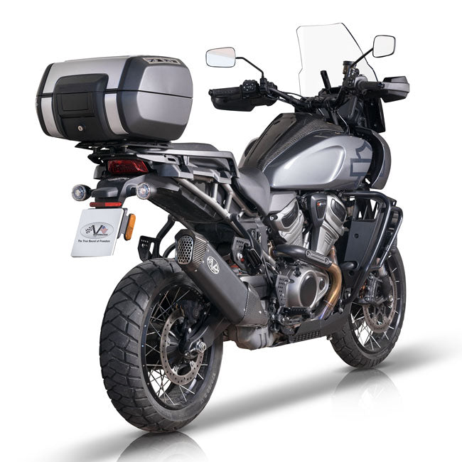 V Performance, Tourance slip-on muffler Pan America. Black EXHAUST SLIP-ONS AND MUFFLERS V Performance