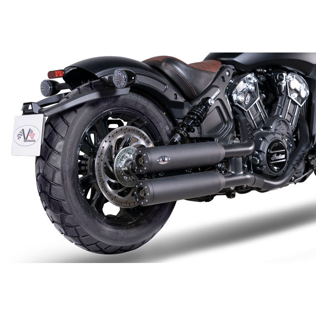 V Performance, Chubby 90mm slip-on muffler set. Black EXHAUST SLIP-ONS AND MUFFLERS V Performance