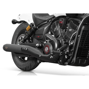 V Performance, Rebel slip-on muffler. Black EXHAUST SLIP-ONS AND MUFFLERS V Performance