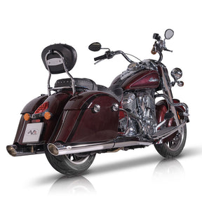 V Performance, 100mm Banger slip-on muffler set. Chrome EXHAUST SLIP-ONS AND MUFFLERS V Performance