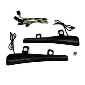 Custom Dynamics LED Windshield Trim with Turn Signals - 23+ Touring Light Strips Led Custom Dynamics