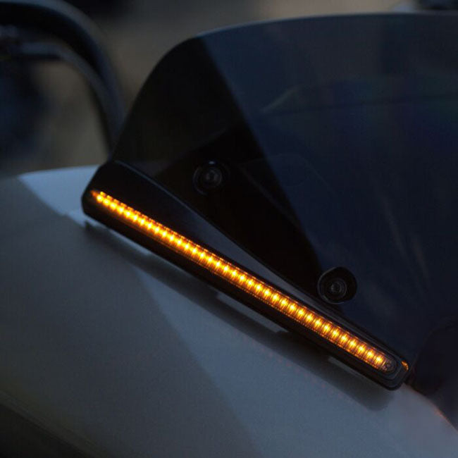 Custom Dynamics LED Windshield Trim with Turn Signals - 23+ Touring Light Strips Led Custom Dynamics